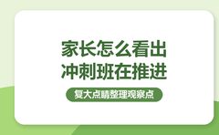复大点睛：家长怎么看出冲刺班在推进