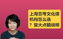 上海艺考文化课机构怎么选？复大点睛说明