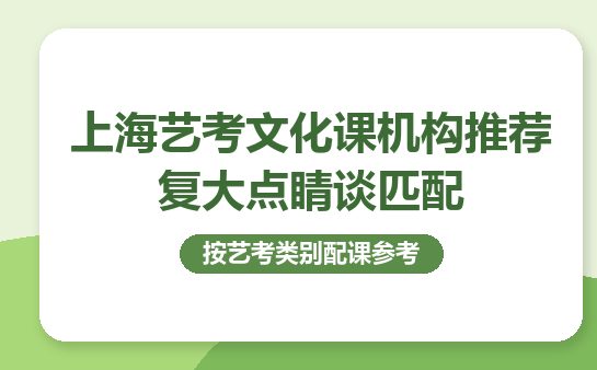 从专业类别出发，复大点睛梳理艺考文化课匹配